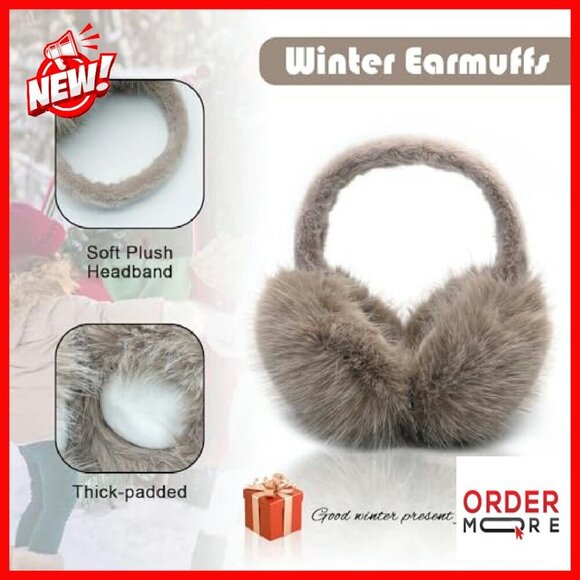Winter Faux Fur Foldable Ear Muffs - Soft Warm Ear Covers One Size main image 6